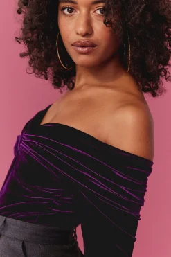 Bodys<Make My Lemonade BODY BEATRICE VELOURS PURPLE