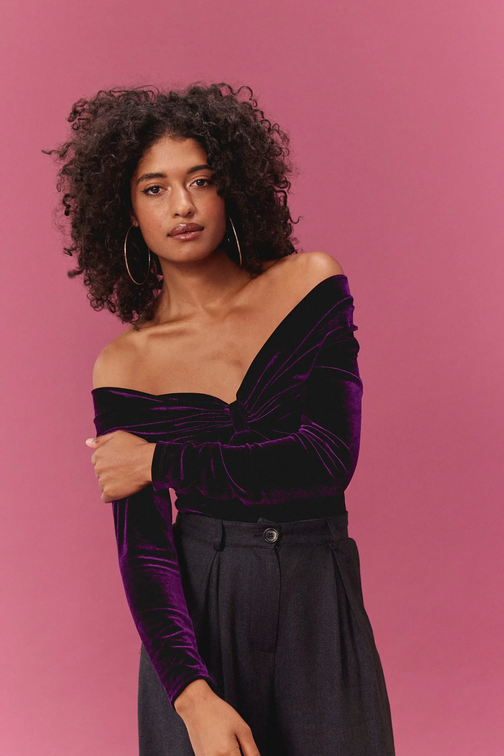 Bodys<Make My Lemonade BODY BEATRICE VELOURS PURPLE