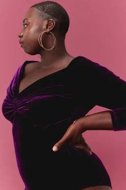 Bodys<Make My Lemonade BODY BEATRICE VELOURS PURPLE