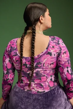 Bodys<Make My Lemonade BODY HUGO PURPLE FLOWERS