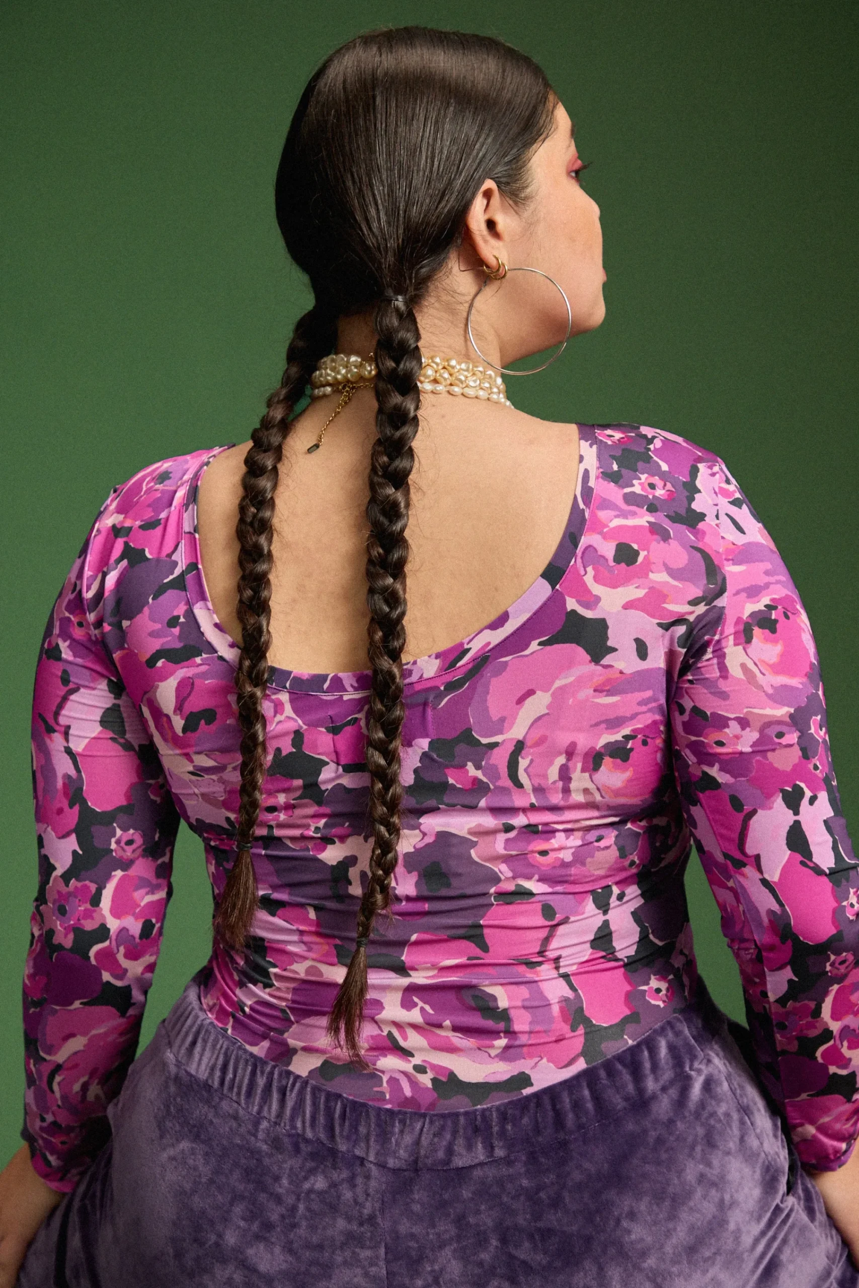 Bodys<Make My Lemonade BODY HUGO PURPLE FLOWERS