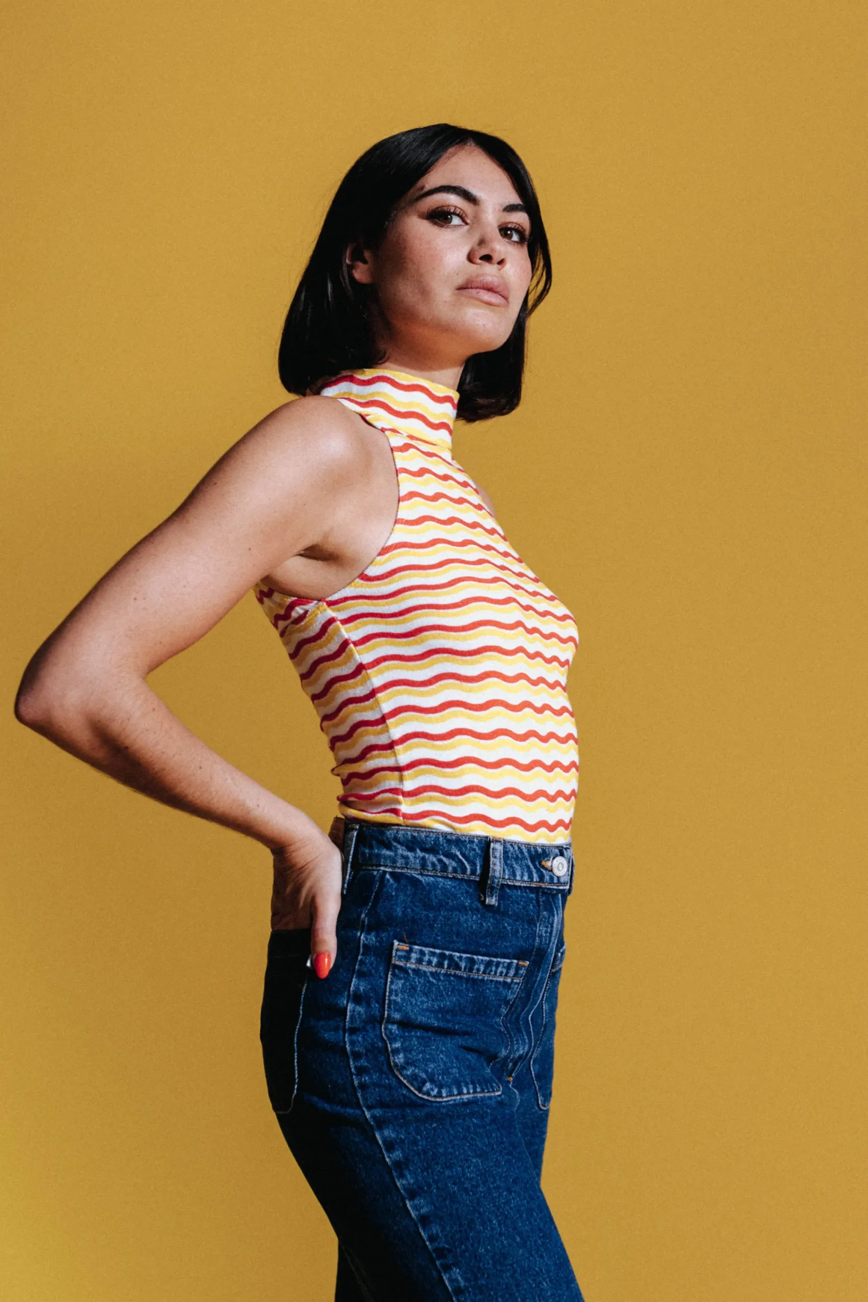 Bodys<Make My Lemonade BODY POLLY RAYURES WAVY