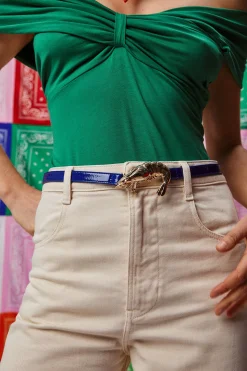 Ceintures<Make My Lemonade CEINTURE CREVETTE VERNIS BLEUE