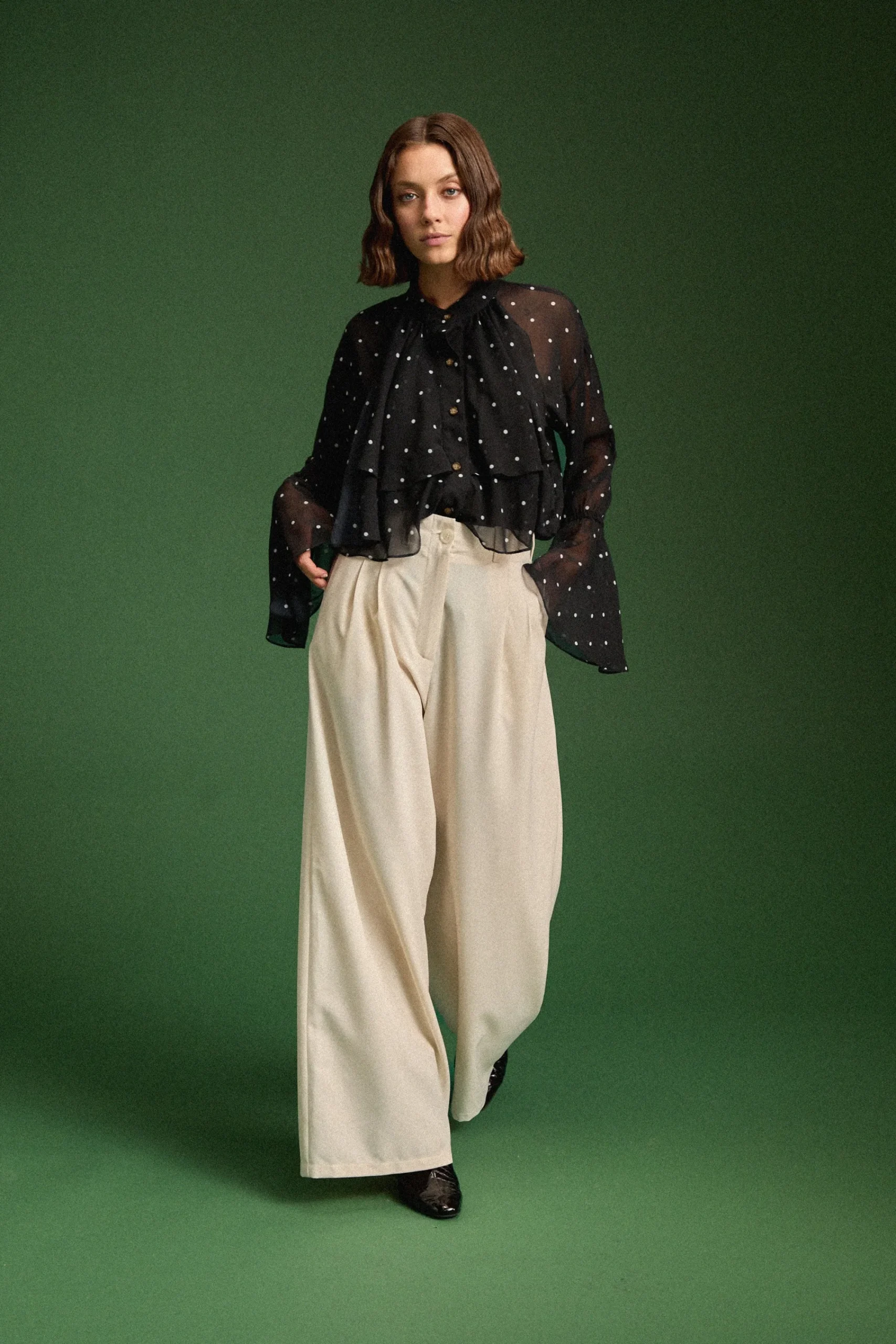 Tops & T-Shirts<Make My Lemonade CHEMISE RAQUEL BLACK POLKA