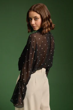 Tops & T-Shirts<Make My Lemonade CHEMISE RAQUEL BLACK POLKA