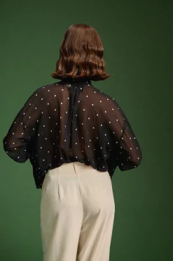 Tops & T-Shirts<Make My Lemonade CHEMISE RAQUEL BLACK POLKA