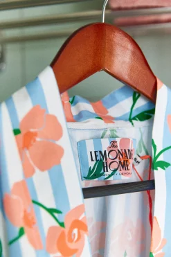 Le Linge|Homewear<Make My Lemonade DESHABILLE THALULA FLOWERS STRIPES BLUE