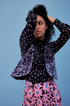 Vestes & Manteaux<Make My Lemonade GILET RAVEL SEQUINS LILAS