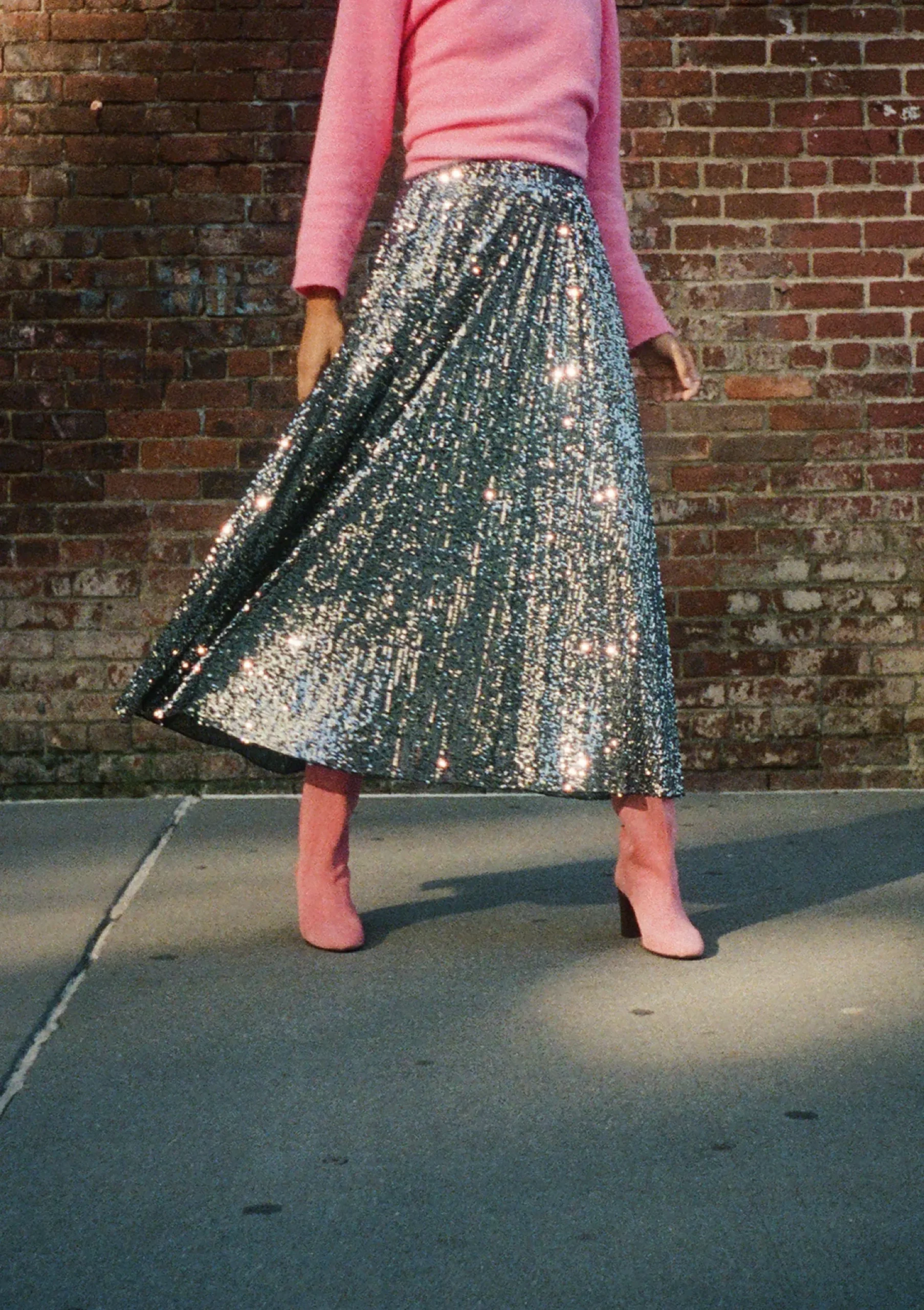 Jupes<Make My Lemonade JUPE PAULA SEQUINS ARGENTE