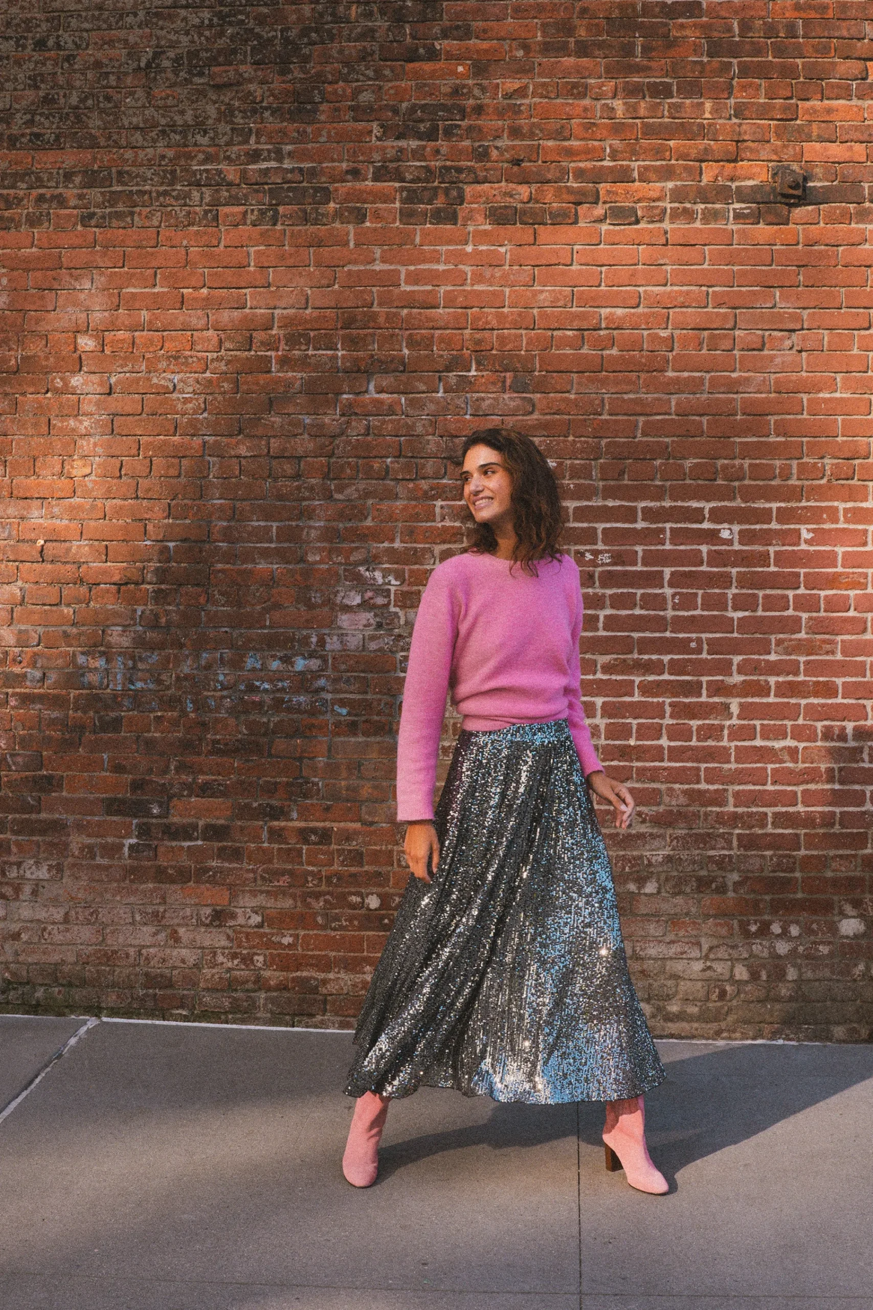 Jupes<Make My Lemonade JUPE PAULA SEQUINS ARGENTE