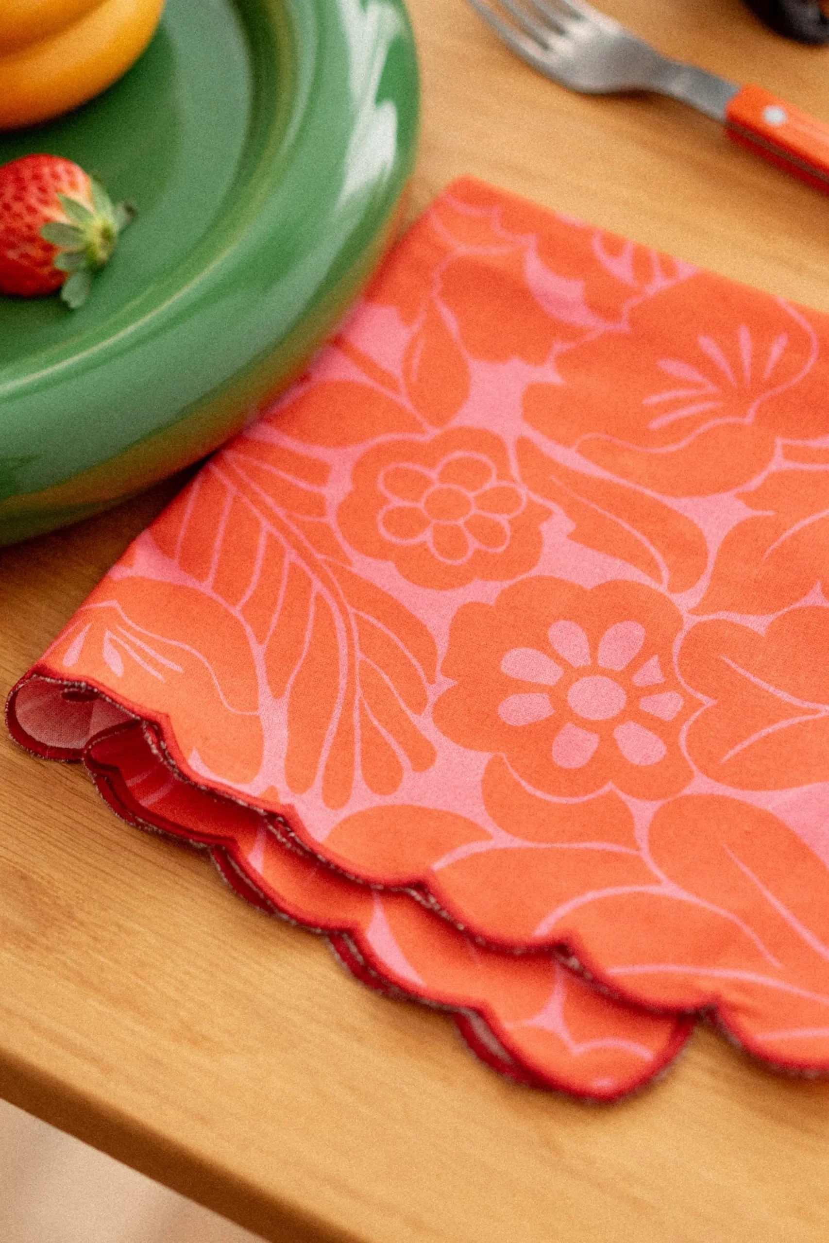 Art De La Table|Le Linge<Make My Lemonade LOT DE 2 SERVIETTES KATE ANEMONE PINK