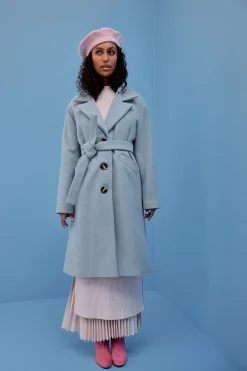 Vestes & Manteaux<Make My Lemonade MANTEAU RAY BLEU CIEL