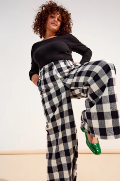 Pantalons<Make My Lemonade PANTALON HARYA VICHY NOIR & BLANC