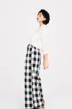 Pantalons<Make My Lemonade PANTALON HARYA VICHY NOIR & BLANC
