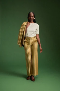 Pantalons<Make My Lemonade PANTALON KARL RAYURES VERTES