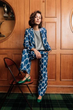 Pantalons<Make My Lemonade PANTALON KARL RUBAN BLEU