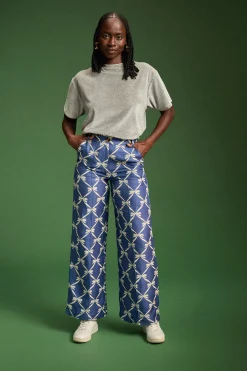 Pantalons<Make My Lemonade PANTALON KARL RUBAN BLEU