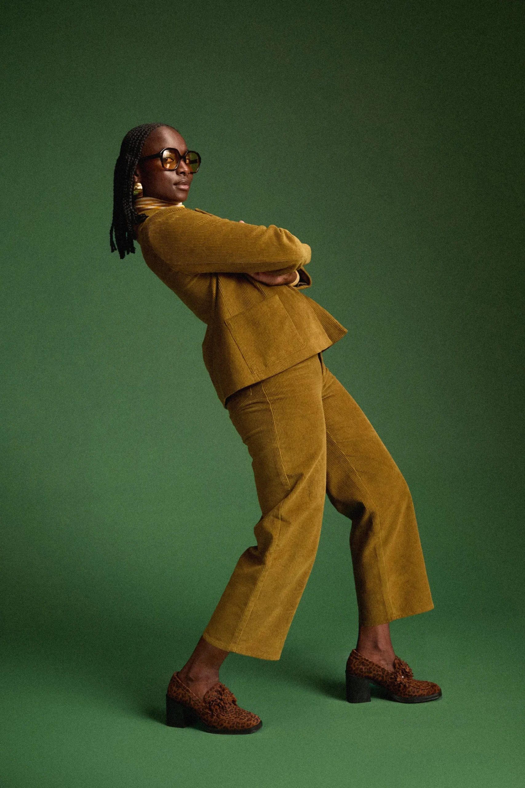 Pantalons<Make My Lemonade PANTALON NELSON VELOURS KAKI