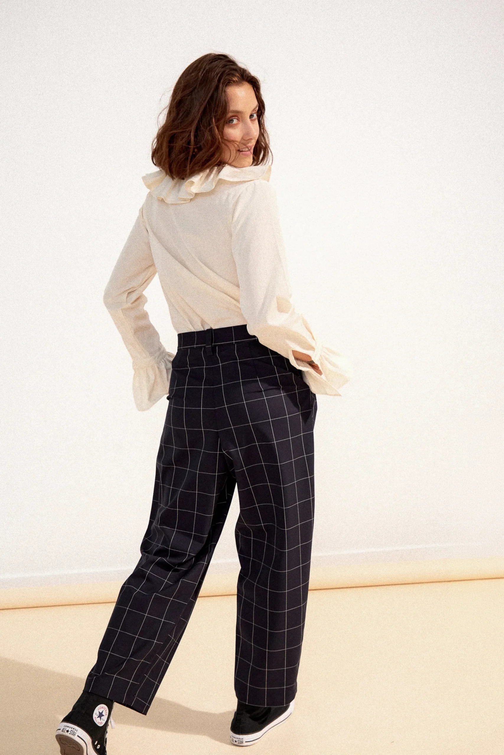 Pantalons<Make My Lemonade PANTALON NEW NOE CARREAUX NAVY