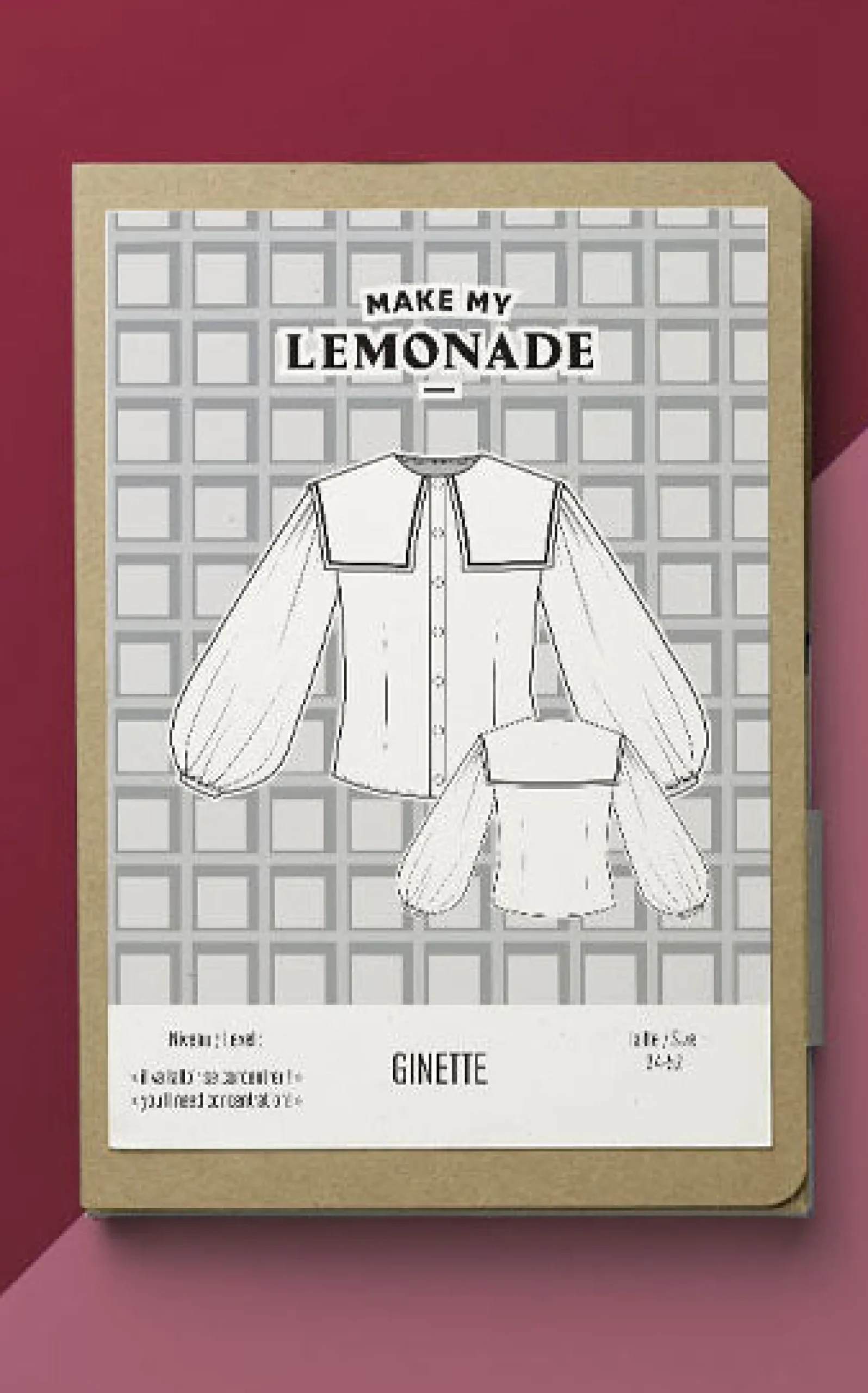 Patrons Pdf|Mercerie & Couture<Make My Lemonade PATRON DE COUTURE GINETTE PDF