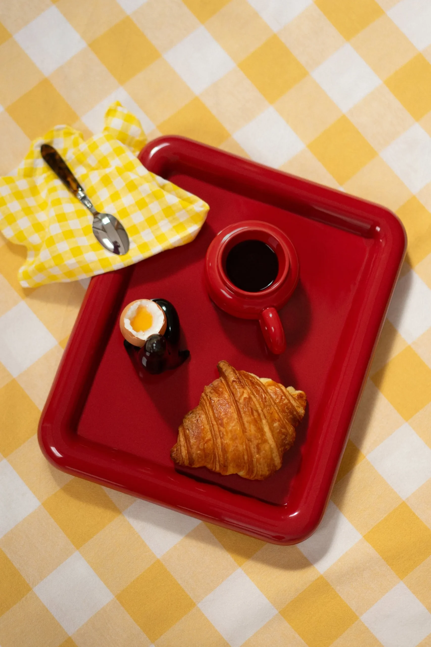 Art De La Table<Make My Lemonade PLATEAU CARRE CONNOR ROUGE