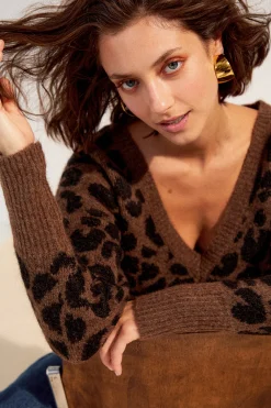 Sweats & Mailles<Make My Lemonade PULL MARIUS V LEOPARD