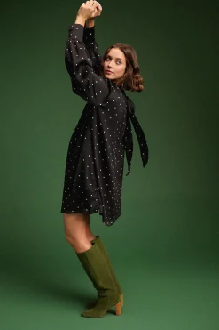 Robes & Combis<Make My Lemonade ROBE ROMINA BLACK POLKA