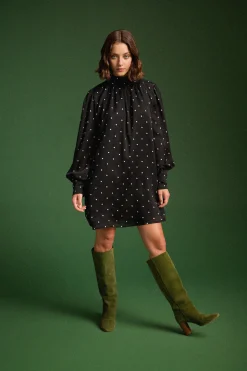 Robes & Combis<Make My Lemonade ROBE ROMINA BLACK POLKA