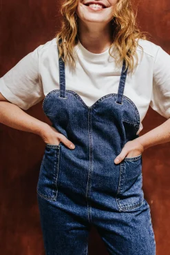 Robes & Combis<Make My Lemonade SALOPETTE HEDWIGE JEAN MEDIUM BLUE