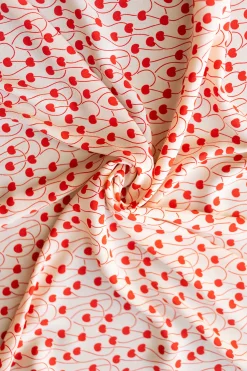 Tissus|Mercerie & Couture<Make My Lemonade TISSU ECRU CERISES