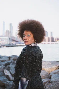 Tops & T-Shirts<Make My Lemonade TOP SONIA SEQUINS NOIRS