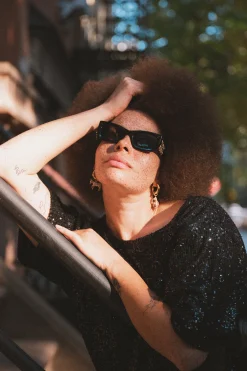 Tops & T-Shirts<Make My Lemonade TOP SONIA SEQUINS NOIRS