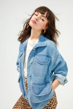 Vestes & Manteaux<Make My Lemonade VESTE MAX LIGHT BLUE